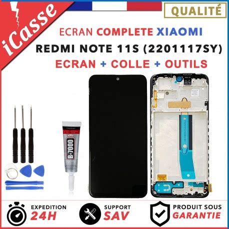 Ecran Complete Sur Chassis Pour Xiaomi Redmi Note S Sy G