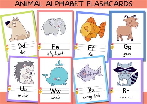 Printable Animal Alphabet Flashcardsabc Lettersclassroom Etsy Australia