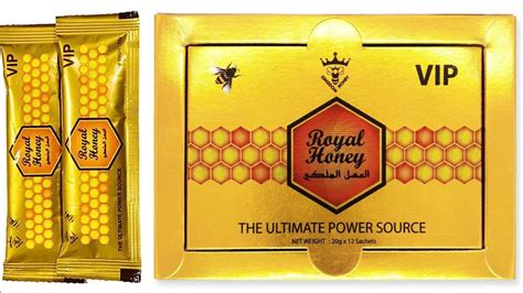 12 Sachets Vip Honey 20g Royalty Honey Usa