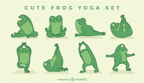 Frog Yoga Character Set