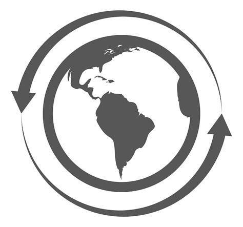 Icono de órbita Movimiento circular alrededor del mapa del mundo