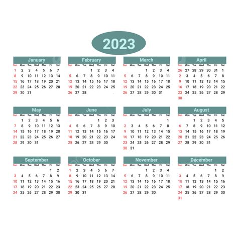 Calendario Azul 2023 PNG Dibujos Elegante Lindo 2023 PNG Y PSD Para