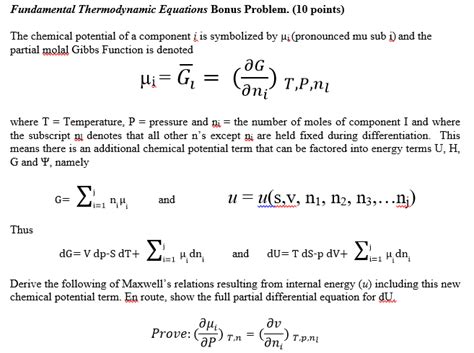 Equation For Chemical Potential Energy - Tessshebaylo