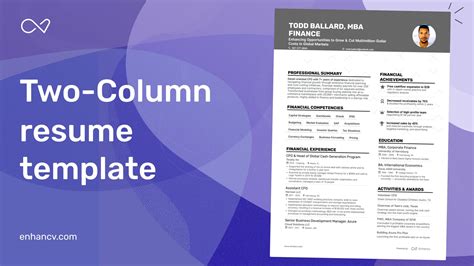 Two Column Resume Templates For 2022 Fit On One Page Pdf And Txt