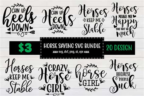 Horse Saying Svg Bundle Bundle · Creative Fabrica