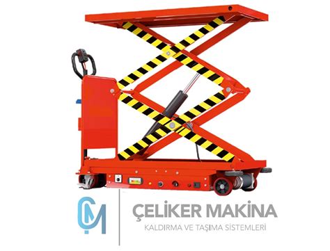 800 kg Akülü Makaslı Platform Çeliker Makina