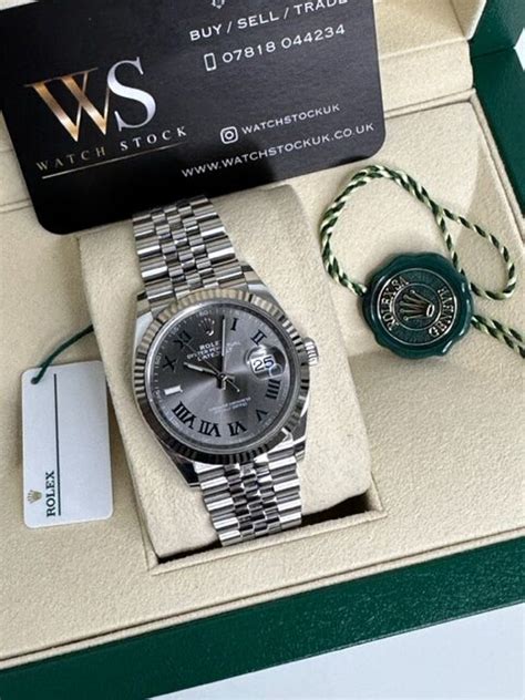 ROLEX DATEJUST WIMBLEDON 36MM STEEL - Watchstock UK - Pre owned Rolex ...