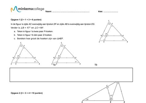 Opdrachtenblad Po H Oefenmateriaal Hoeken Berekenen Wiskunde A