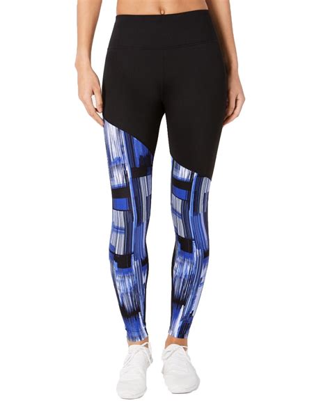 Calvin Klein Performance Calvin Klein Performance Women S Printed High Rise Leggings Blue