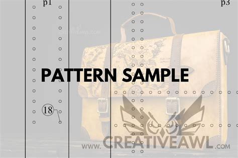 Briefcase Laptop Bag PDF DXF Pattern Creative Awl Studio