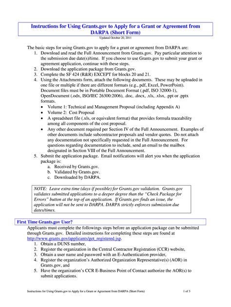 Fillable Online Apply07 Grants Instructions For Using Grants Gov To