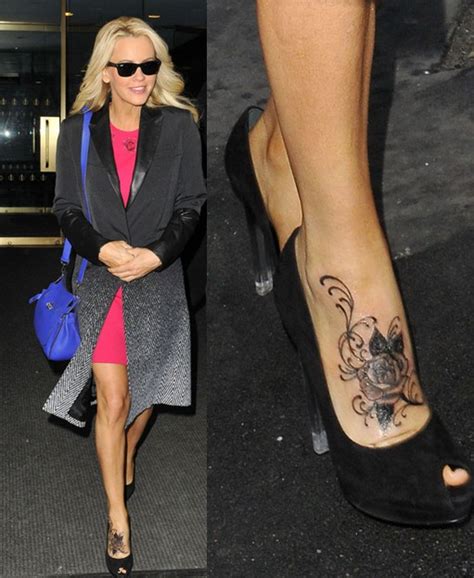 Jenny McCarthy's Tattoos - Beautiful Rose Tattoo on Foot - Pretty Designs