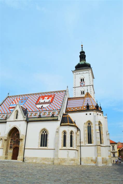 St. Mark S Church in Zagreb Stock Photo - Image of saint, romanesque ...