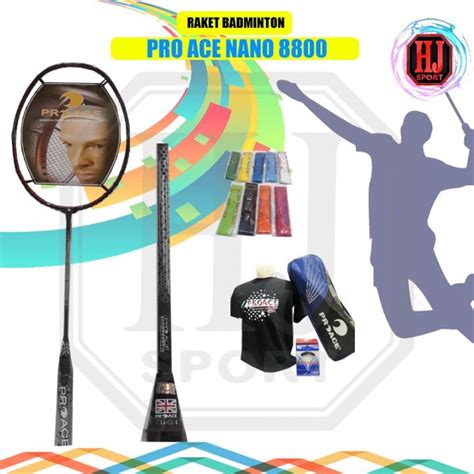 Raket Original Badminton Pro Ace Nano Bonus Komplit Lazada Indonesia