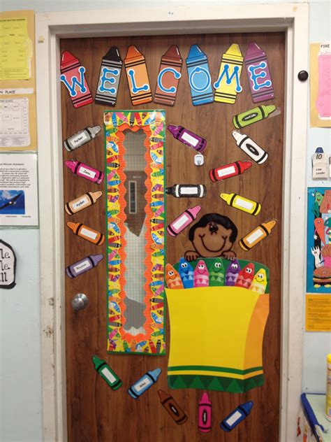 Crayon Classroom Door Diy Classroom Decorations Classroom Decor