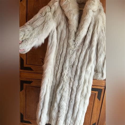 Saga Furs Jackets Coats Vintage Saga Fox Full Length Blue Fox Fur