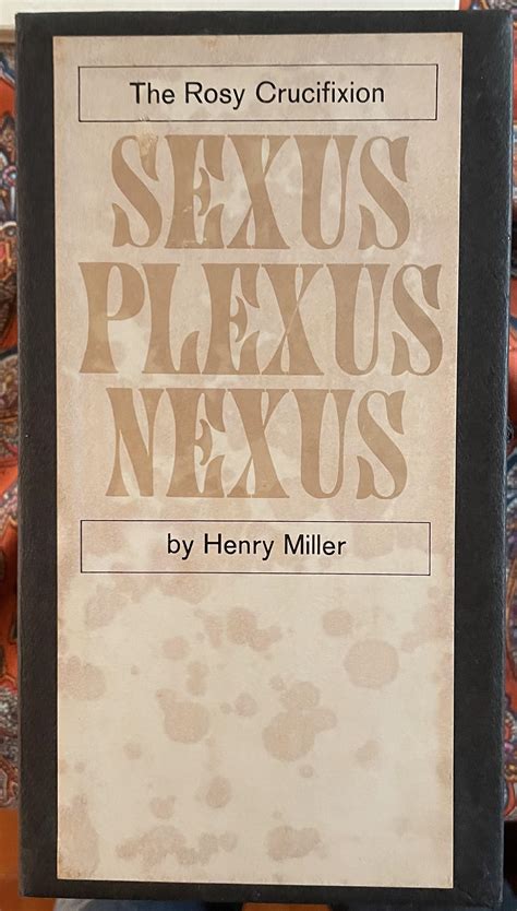 The Rosy Crucifixion Sexus Plexus Nexus Boxed Set First Printing By Miller Henry Good