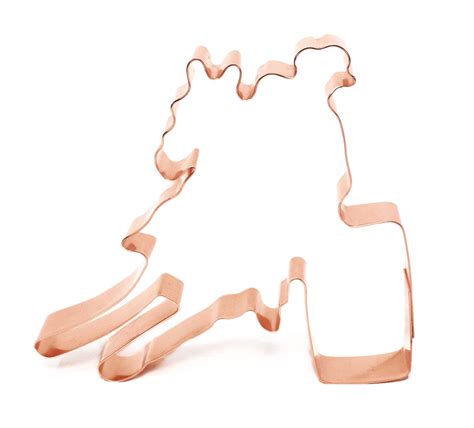 Barrel Racer Horse Rider Copper Cookie Cutter Handcrafted By The