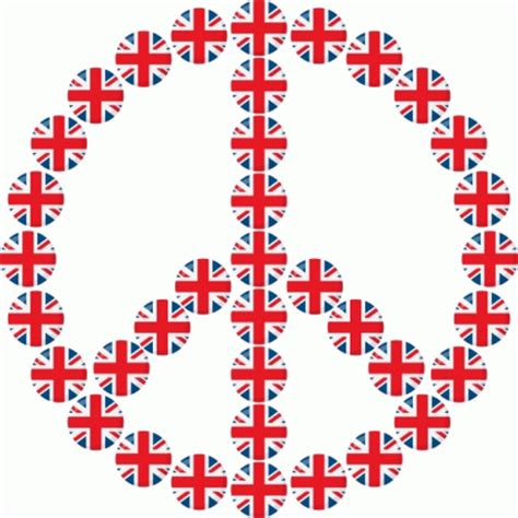 United Kingdom Flag Peace Sign Joypixels Sticker United Kingdom Flag