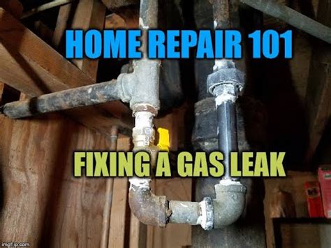 Home Repair Fixing A Gas Leak Youtube