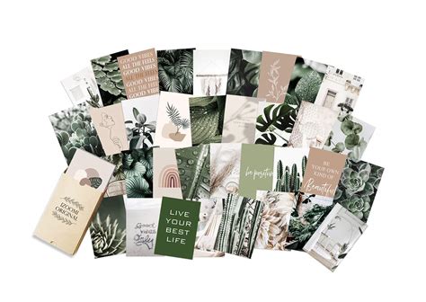 Buy Botanical Wall Collage Kit Aesthetic Pictures Aesthetic Room Decor