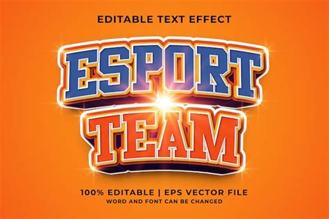 Premium Vector Editable Text Effect Esport Team 3d Template Style