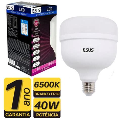 L Mpada Ultra Led W Alta Pot Ncia Branca Fria Bivolt Bulbo Asus