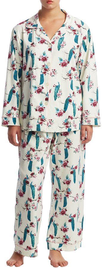 Bedhead Pajamas Womens Plus Size Stretch Peacock Cotton Pajama Set Bedhead Pajamas Bed Head