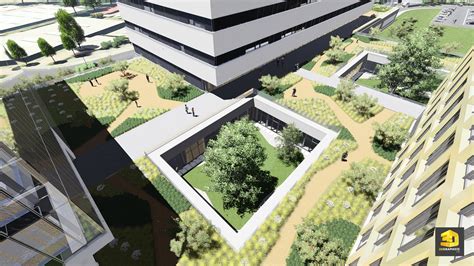 Infographiste 3D Architecture Campus Universitaire En 3D 3DGRAPHISTE FR