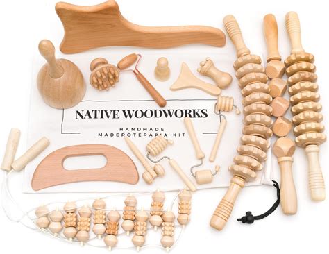 Therapy Massage Tools 16 In 1 Maderoterapia Kit Lymphatic Drainage Wooden Massager