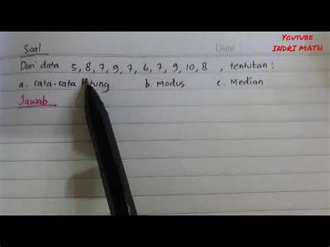 Statistika Kelas 8 Nilai Rata Rata Median Modus Matematika Smp YouTube