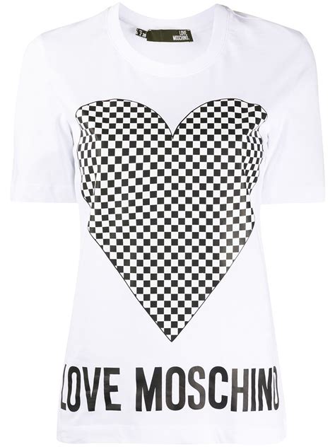 Love Moschino Heart Logo T Shirt Farfetch