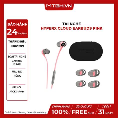 Tai Nghe Hyperx Cloud Earbuds Pink Máy Tính Biên Hòa