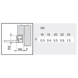 Zawias Meblowy Blum Do Ramki Aluminiowej 71T950AB