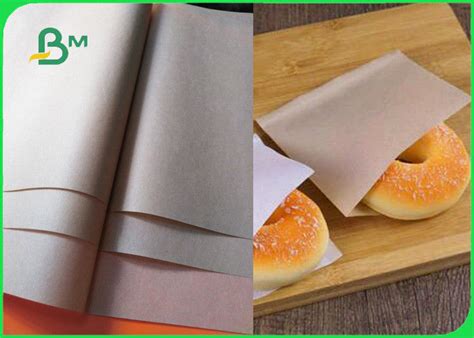 40gsm 50gsm Food Grade Brown Kraft Paper For Disposable Bakery Bags