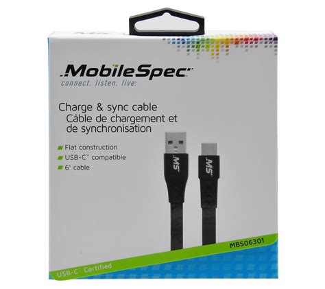 Mobilespec 6 Usb C To Usb Charge And Sync Cable