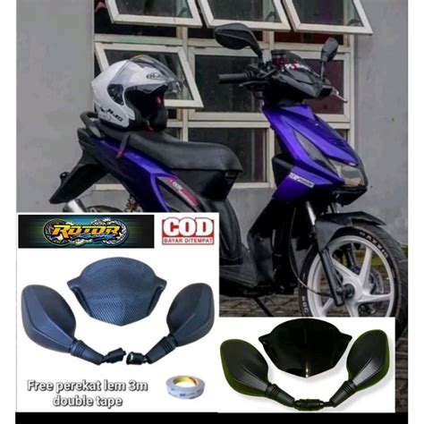 Jual Paketan Variasi Kaca Spion Click Visor Pnp Beat Karbu Beat New