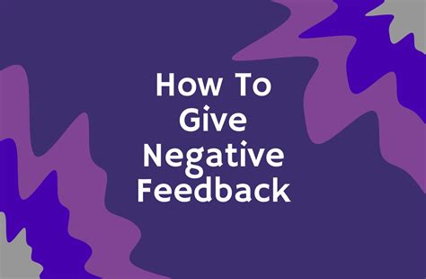 give negative feedback workovate