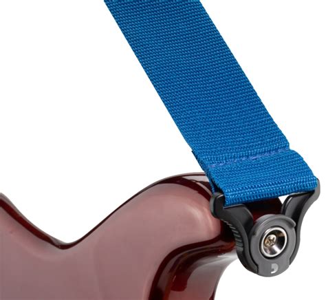 D Addario Auto Lock Polypro Guitar Strap PWSAL402 Blue Guitar Strap