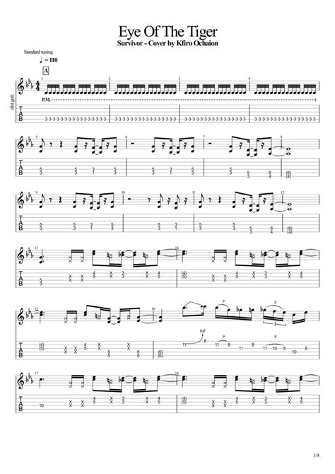 Survivor Eye Of The Tiger Metal Chords And Tabs Kfir Ochaion