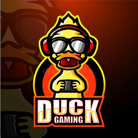 Duck Gaming Mascot Esport Logo Design Stock Vector - Illustration of ...