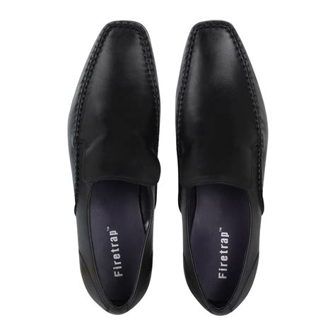 Firetrap Mens Hampton Leather Slip On Smart Shoes Loafers Cushioned Insole Ebay