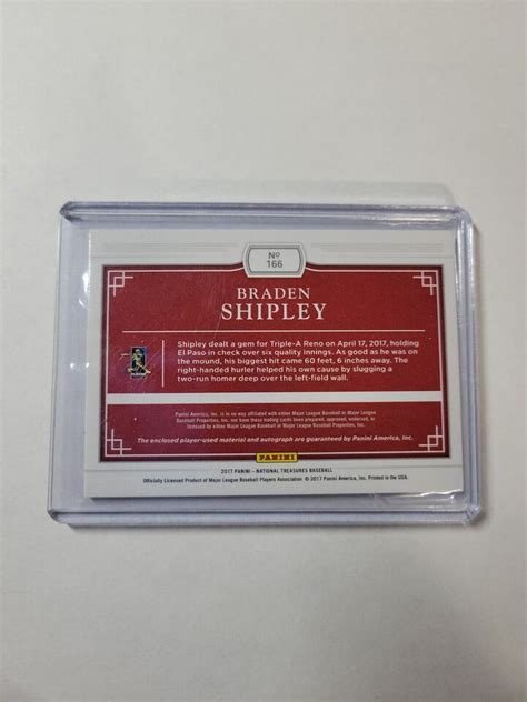 Braden Shipley National Treasures Rookie Patch Auto