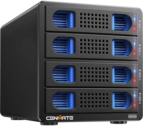 Cenmate Bay Hard Drive Enclosure With Cooling Fan For Sata