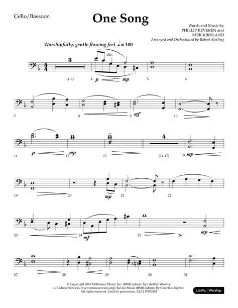 One Song Choral Anthem Satb Cello Sheet Music Pdf Lifeway Choral