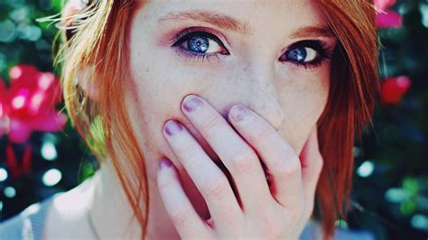 1920x1080 Redhead Blue Eyes Women Face Freckles Wallpaper  609 Kb