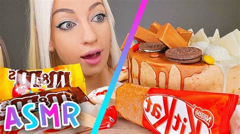 Asmr Mukbang먹방 Cake Ice Cream Kitkat Mandms Chocolate Candy Bars 초코