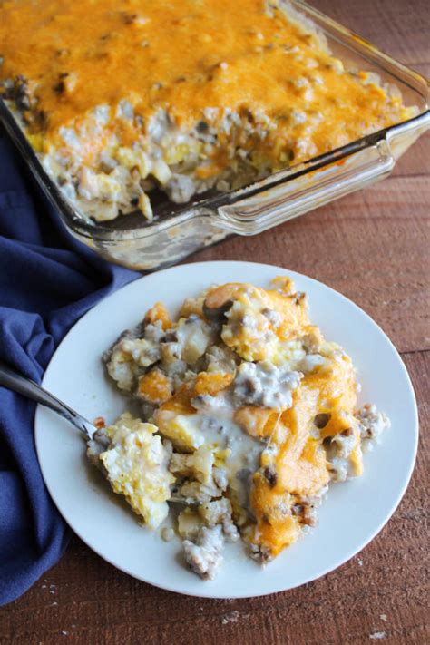 Sausage Gravy Breakfast Casserole Cooking With Carlee