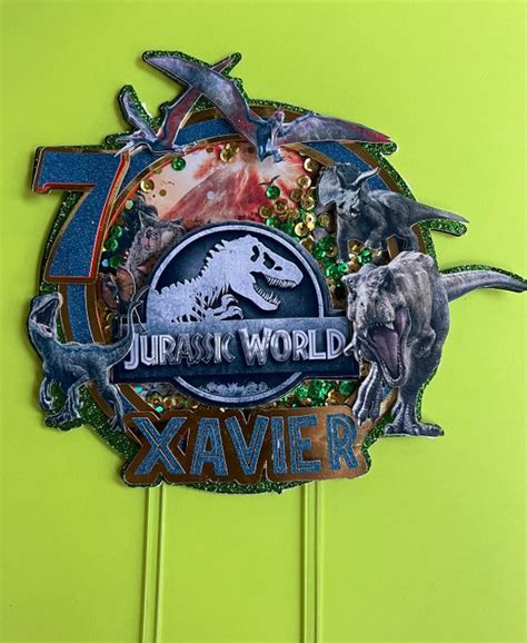 3d Cake Topper Jurassic World Etsy