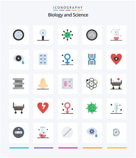 Pacote De Cones Planos De Biologia Criativa Como Olho Ci Ncia